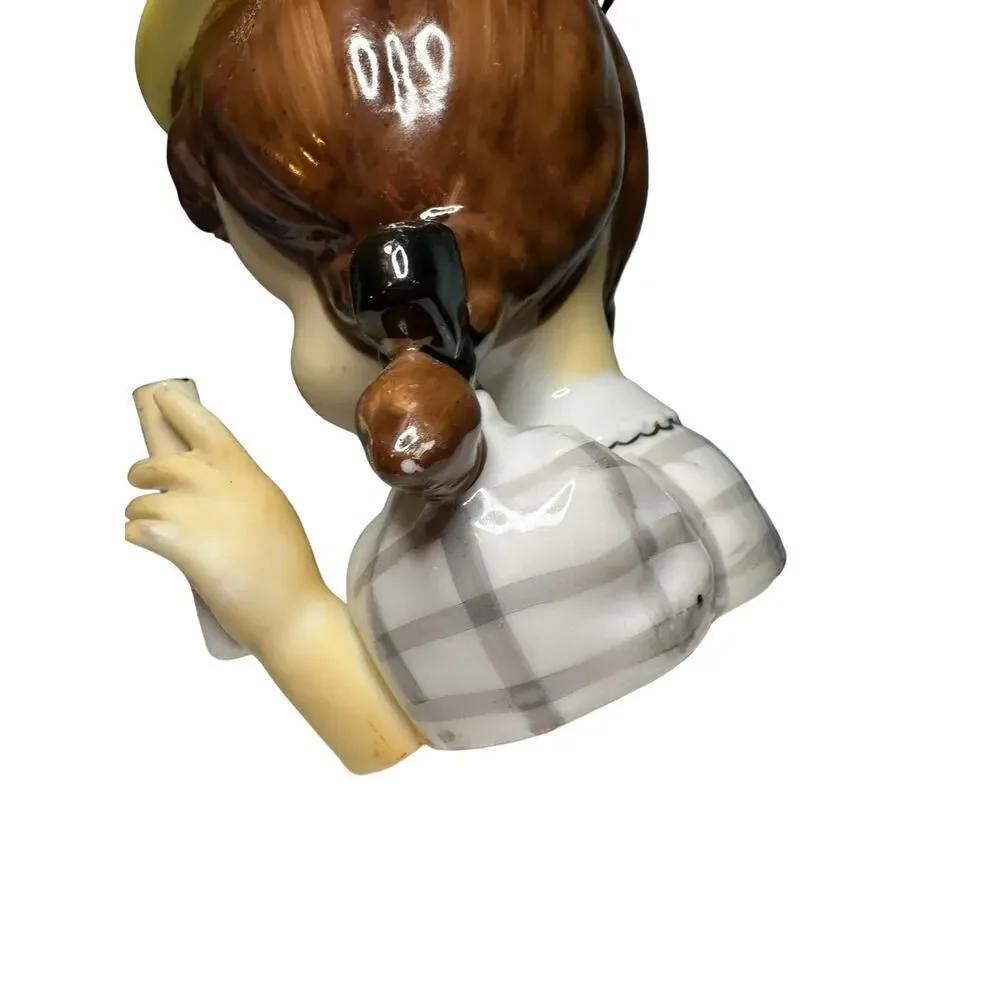 Vintage Napco pigtail umbrella girl ceramic vase - Picture 6 of 13